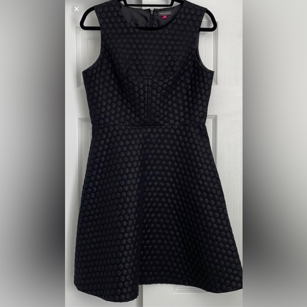 Vince Camuto Black Polka Dot Mini Dress